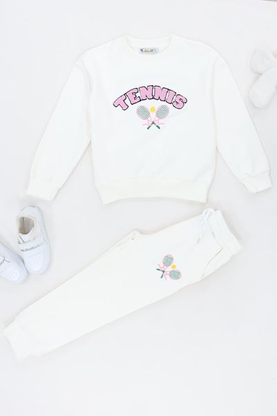 6-9 Yaş Şardonlu Yumoş Kumaş Takım Ekru - 6264361.1576.