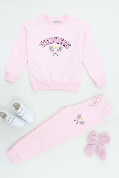 6-9 Yaş Şardonlu Yumoş Kumaş Takım Açıkpembe - 6264361.1576.