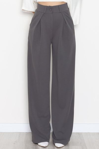 Pileli Palazzo Pantolon Füme - 51047.1999.