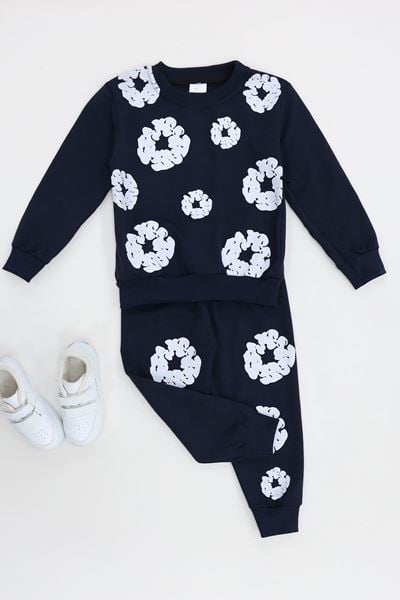 4-10 Yaş İki İp Şardonlu İkili Takım Lacivert - 52113.1776.