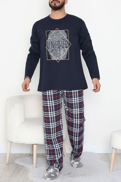 Erkek Pijama Takımı Lacivert1 - 53544.1838.
