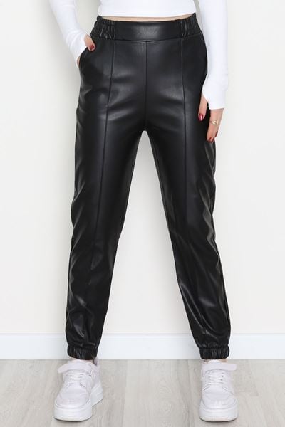 Önü Çımalı Jogger Pantolon Siyah - 51210.1779.