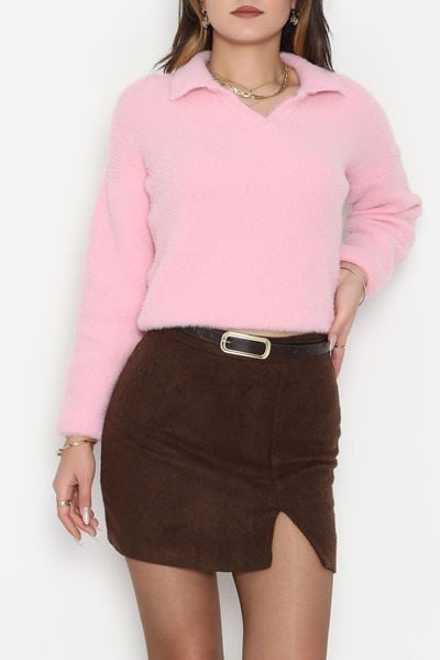 Yumuşak Dokulu Triko Pembe - 51109.1765.