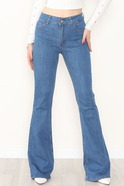 İspanyol Paça Kot Pantolon Mavi - 31649.1184.