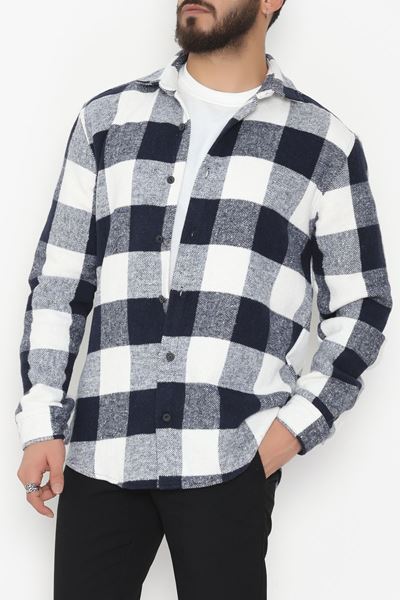 Ekoseli Erkek Oduncu Gömlek Lacibeyaz - 42309.2085.