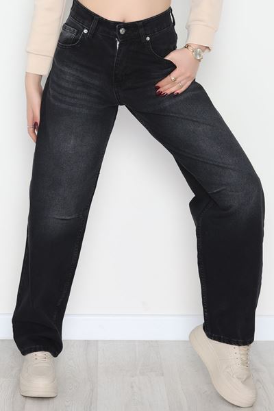 Arkası Tokalı Baggy Kot Pantolon Füme - 31712.2059.