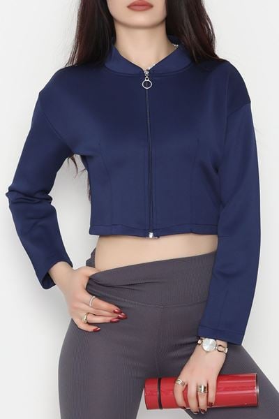 Scuba Fermuarlı Ceket Lacivert - 1067.2119.