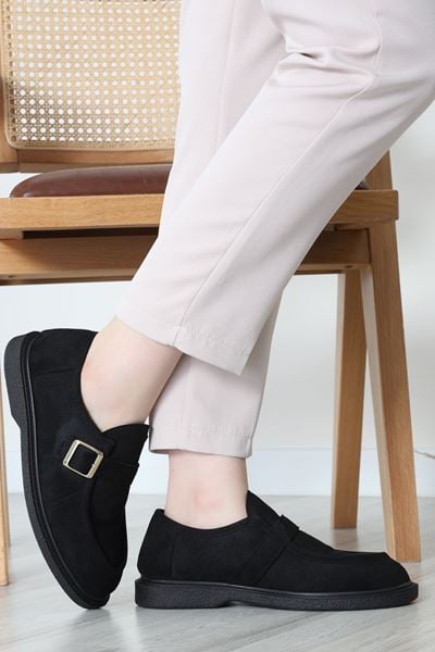 Termo Taban Tokalı Ayakkabı Süetsiyah - 31652.1846.