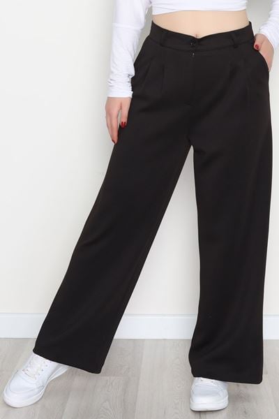 Modal Kumaş Palazzo Pantolon Siyah - 51104.2061.