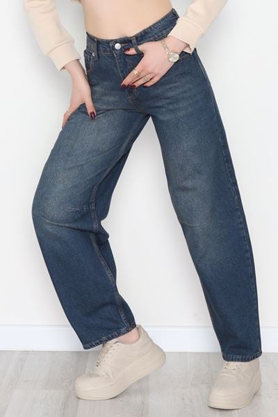 Arkası Tokalı Baggy Kot Pantolon Kahvetint - 31712.2059.