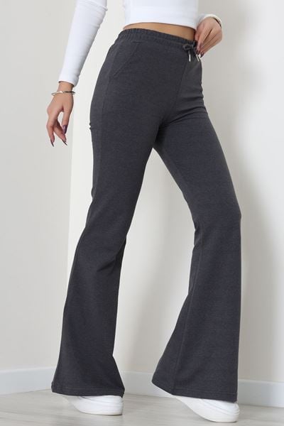 2 İplik İspanyol Paça Eşofman Altı Füme - 52118.1857.