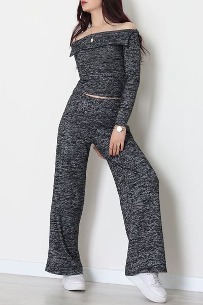 Madonna Yaka Yumoş Kumaş İkili Takım Siyah1 - 51095.2114.