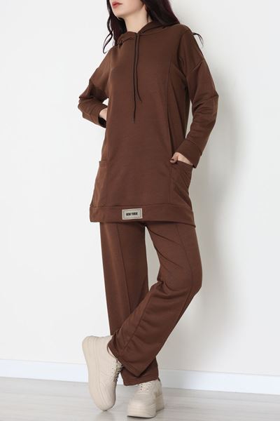 İki İplik Eşofman Takımı Kahve - 52112.2032.