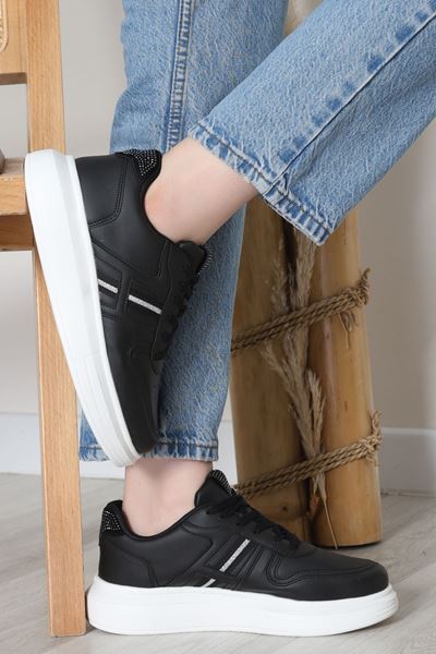 Kalın Taban Günlük Ayakkabı Siyahbeyaz - 31758.264.