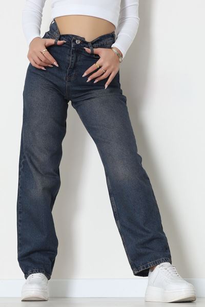 Tokalı Baggy Kot Pantolon Mavitint - 31558.2088.