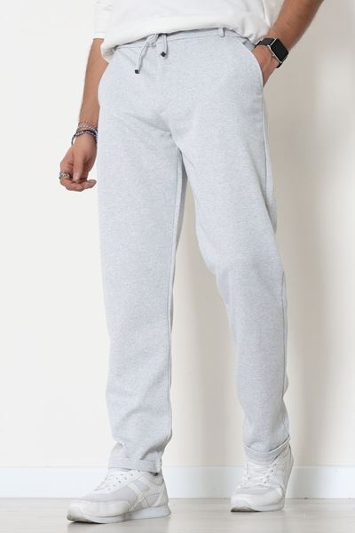 Double Paça Diagonel Erkek Pantolon Gri - 31807.1937.