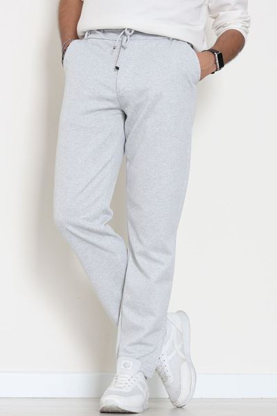 Düz Paça Diagonel Erkek Pantolon Gri - 31808.1937.