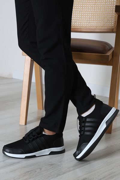 Erkek Spor Ayakkabı Siyahbeyaz1 - 31466.264.