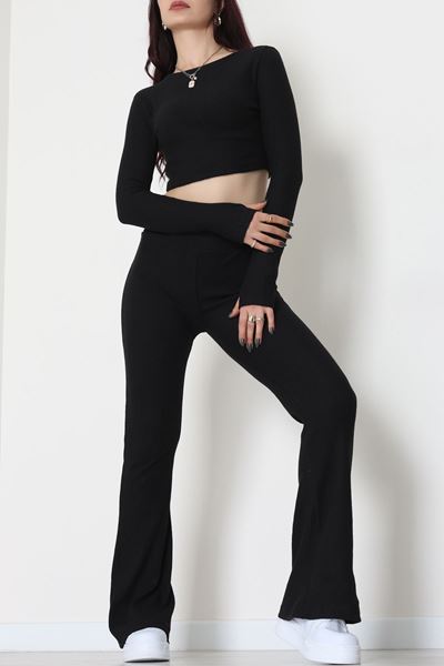 Raporlu Ribana Likralı Takım Siyah - 55000.1567.