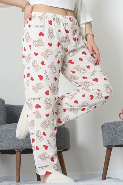 Büyük Beden Süprem Pijama Altı Krem - 55011.1567.