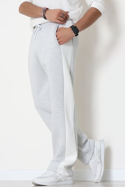 Garnili Baggy Erkek Eşofman Altı Gri - 55026.1947.