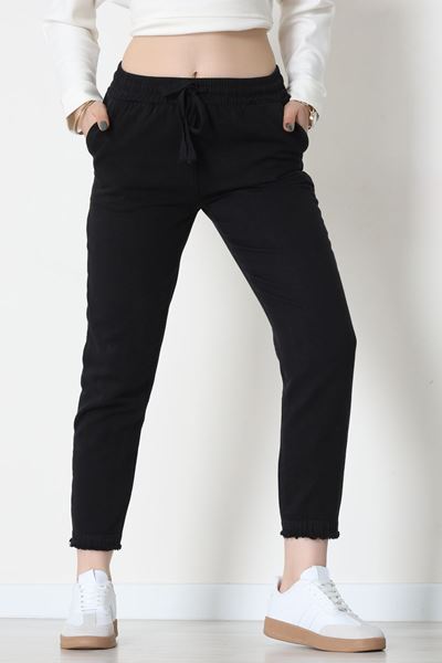 Gabardin Beli Lastikli Pantolon Siyah - 51249.1347.
