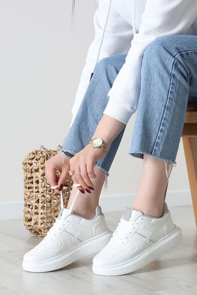Kalın Taban Günlük Ayakkabı Ekru - 31758.264.