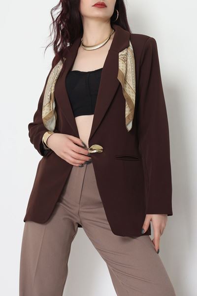 Astarlı Blazer Ceket Kahve - 31816.1991.