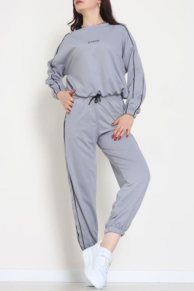 Biyeli 2 İplik Eşofman Takımı Grisiyah - 50744.1005.