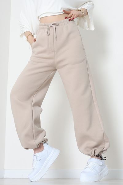 3 İplik Şardonlu Paça Stoperli Eşofman Altı Taş - 52069.2113.