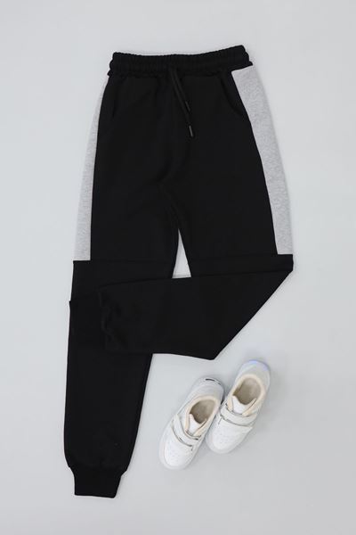 8-16 Yaş 2 İplik Likralı Eşofman Altı Siyah - 52173.2066.