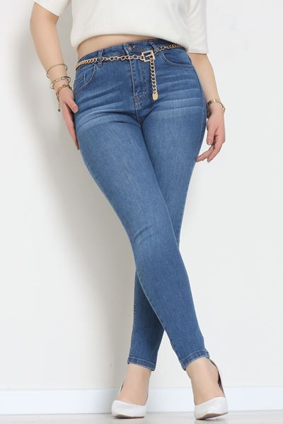 Büyük Beden Kot Pantolon Mavi - 31827.2121.