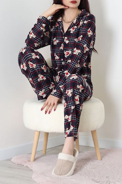 Düğmeli Süet Takım Ekoseayı - 450.1287.