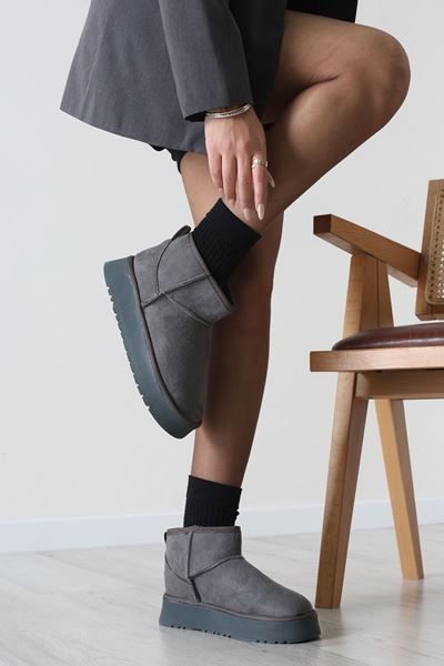 Yüksek Taban İçi Kürklü Bot Füme - 31467.264.