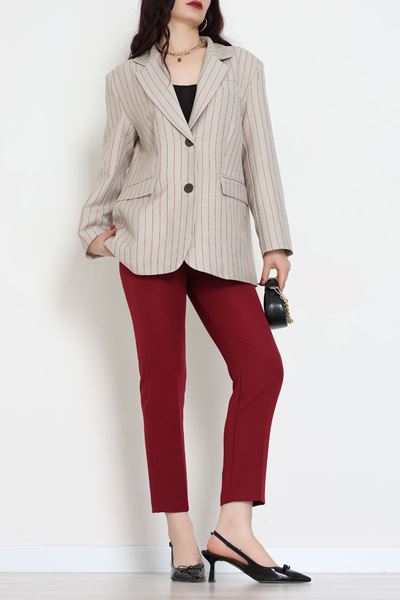 Astarlı Oversize Ceket Taş - 6269.001.