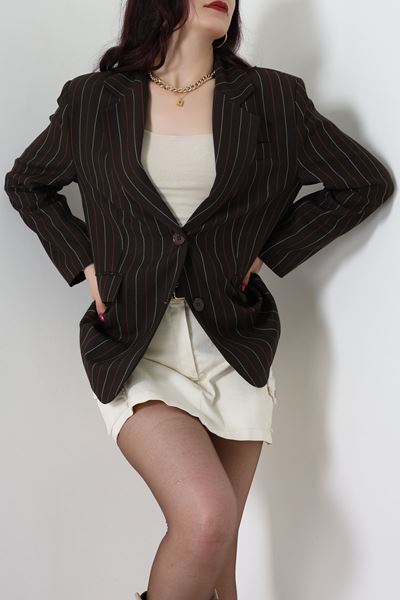 Astarlı Oversize Ceket Kahverengi - 6269.001.