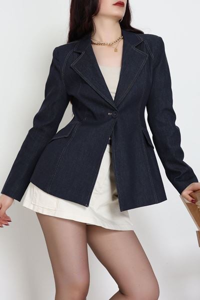 Astarlı Denim Ceket Lacivert - 6276.001.
