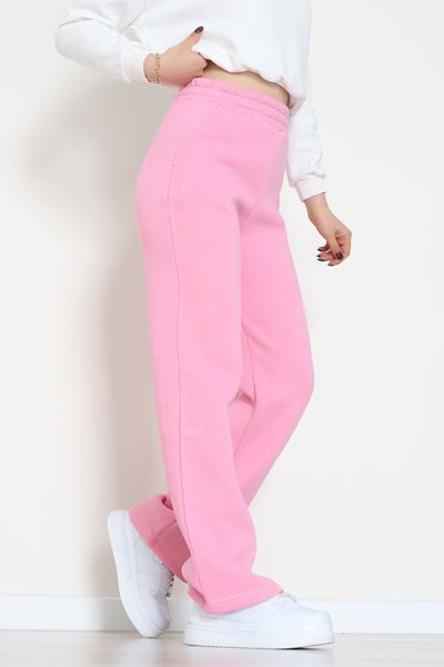 Üç İplik Palazzo Eşofman Altı Pembe - 20970.1878.