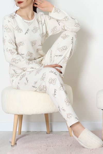 İnterlok Pijama Takımı Bej - 55009.1567.